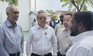 马尔代夫总统穆伊兹接见“锦味岛”品牌创始人王美女士