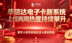 华信达电子卡新系统上线两周热度持续攀升,数字人民币应用正迈入普及阶段